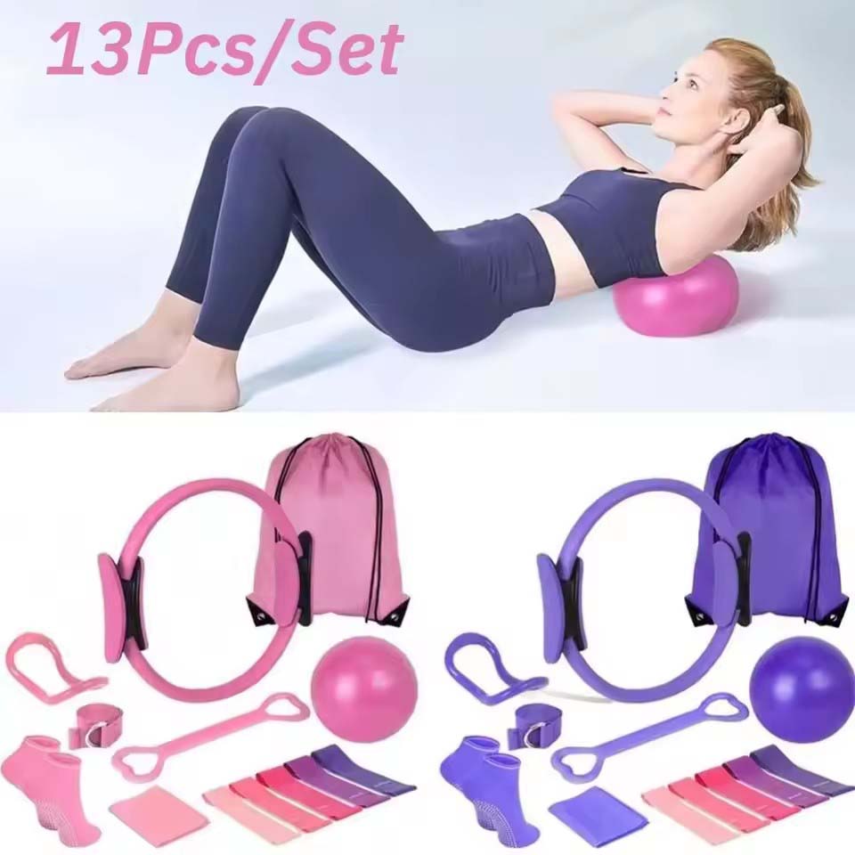 Pilates Yoga Weight Loss - 13Pcs/Set Yoga Circle Gym Set Pilates