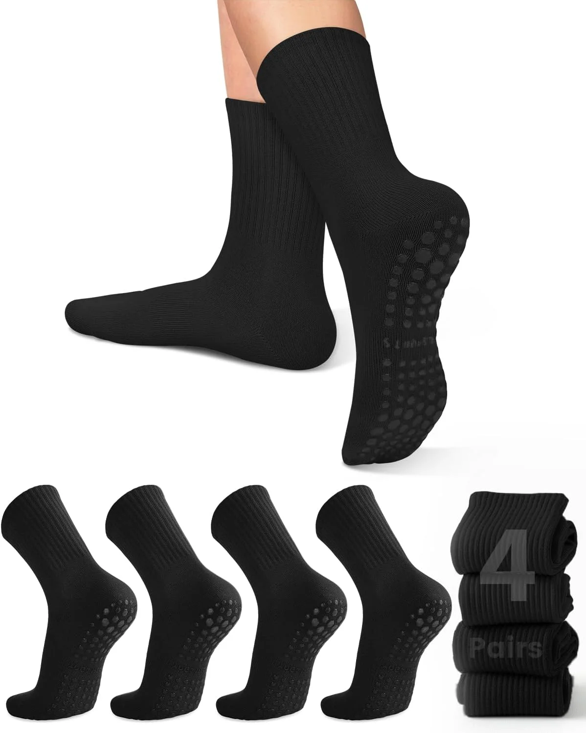 Pilates Yoga &A - 4 pairs of women's yoga socks,