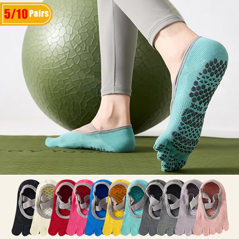 Pilates Yoga &A - 5/10 Pairs Women's Cotton Yoga Five