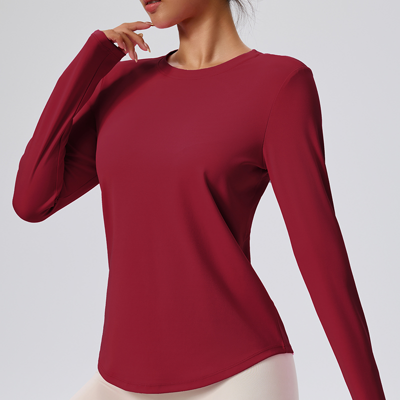 Pilates Yoga Wrap Top - Women's Round Neck Fitness Yoga Clothes