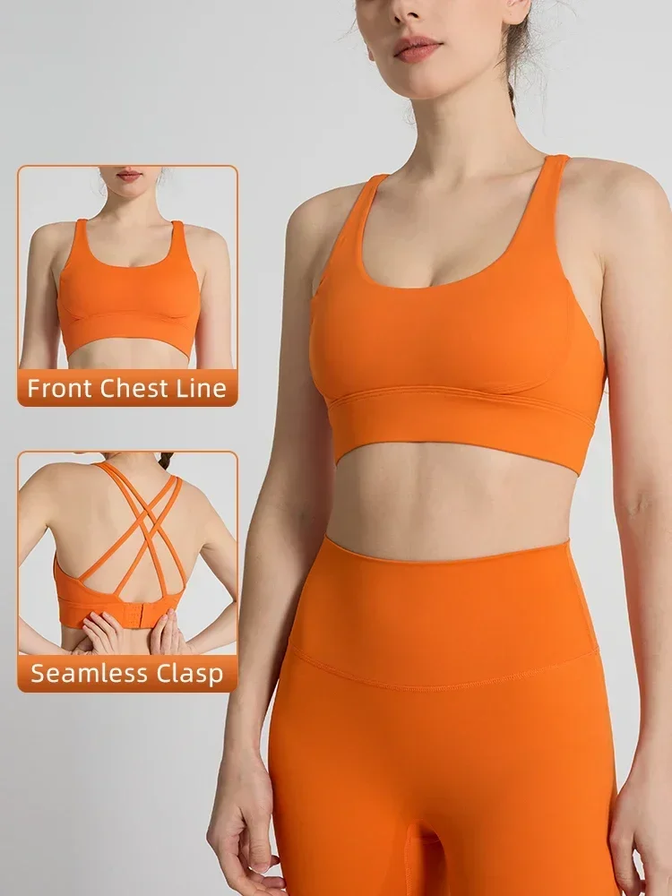 Pilates Yoga Wrap Top - Solid Color Women's Sports Bra Sexy