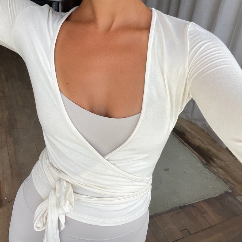 Y2k Ballet Pilates Wrap Top fo - Pilates Yoga Wrap Top recension och pris