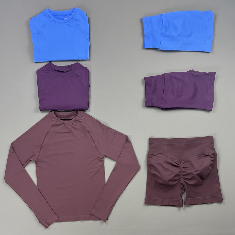 2 Piece Gym Set Women Raglan L - Pilates Yoga Wrap Top recension och pris