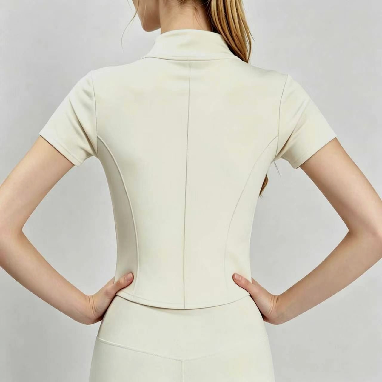 Simple Sports Style Short-Slee - Pilates Yoga Wrap Top recension och pris