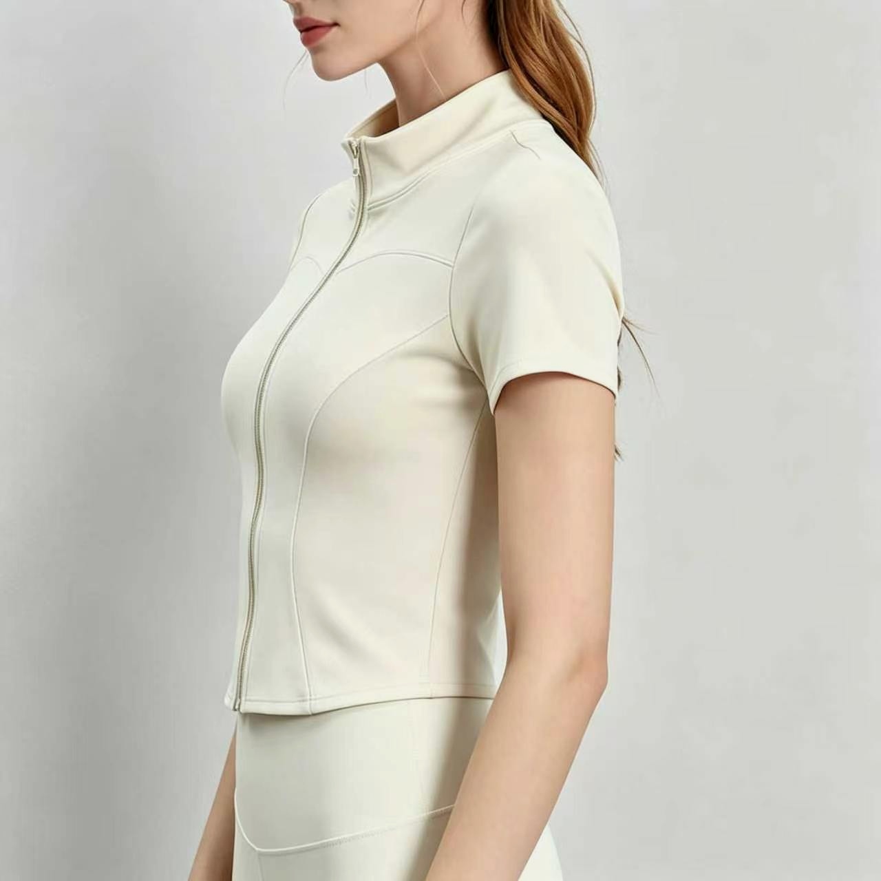 Simple Sports Style Short-Slee - Pilates Yoga Wrap Top recension och pris