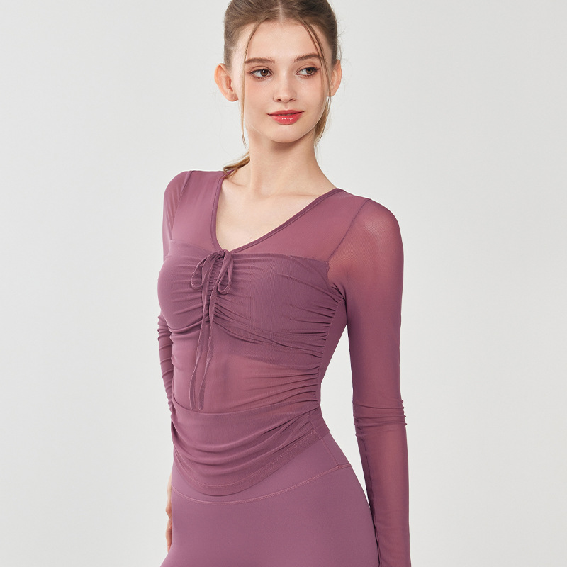 Sexy mesh high-end yoga suit l - Pilates Yoga Wrap Top recension och pris