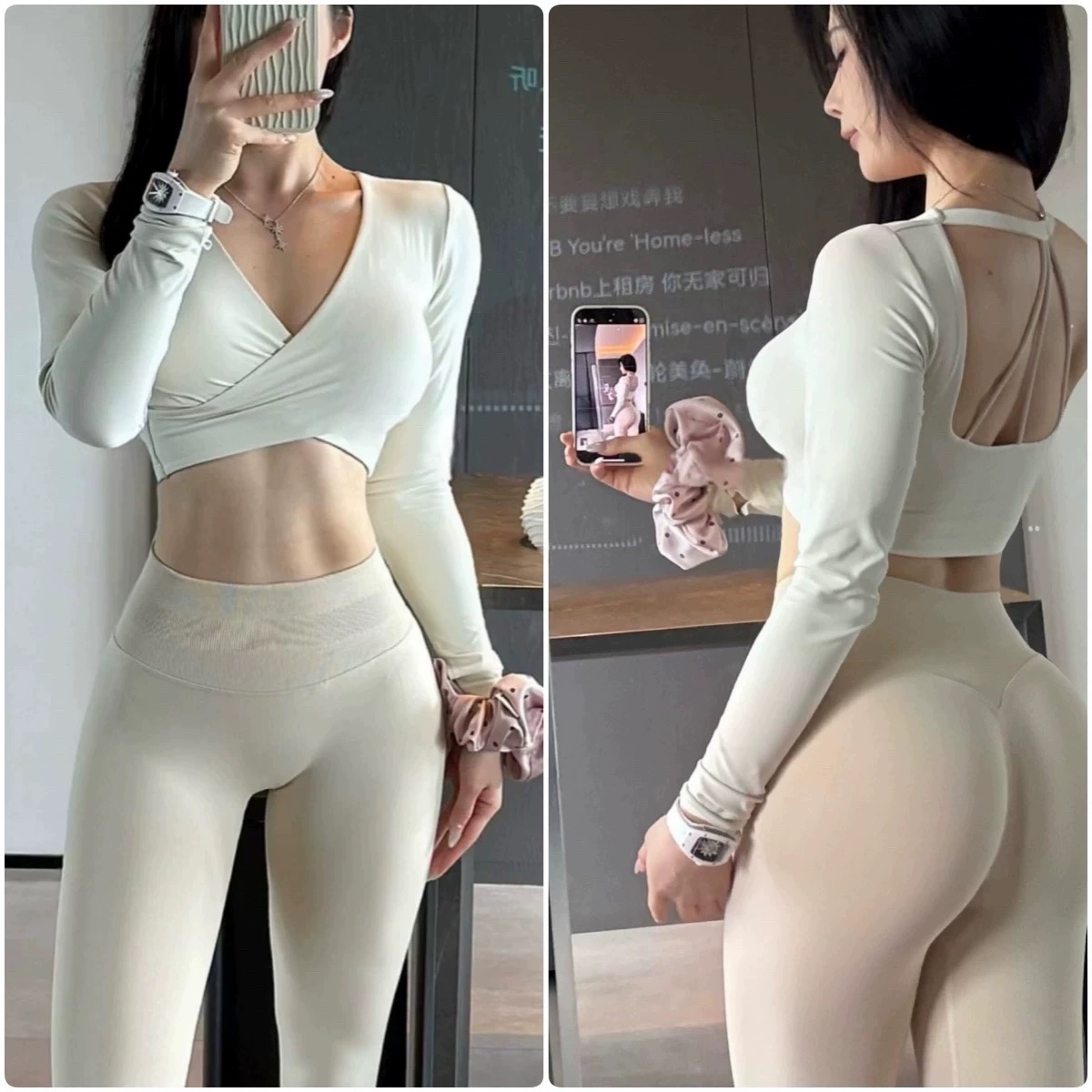 Long-sleeved Yoga Sports Fitne - Pilates Yoga Wrap Top recension och pris