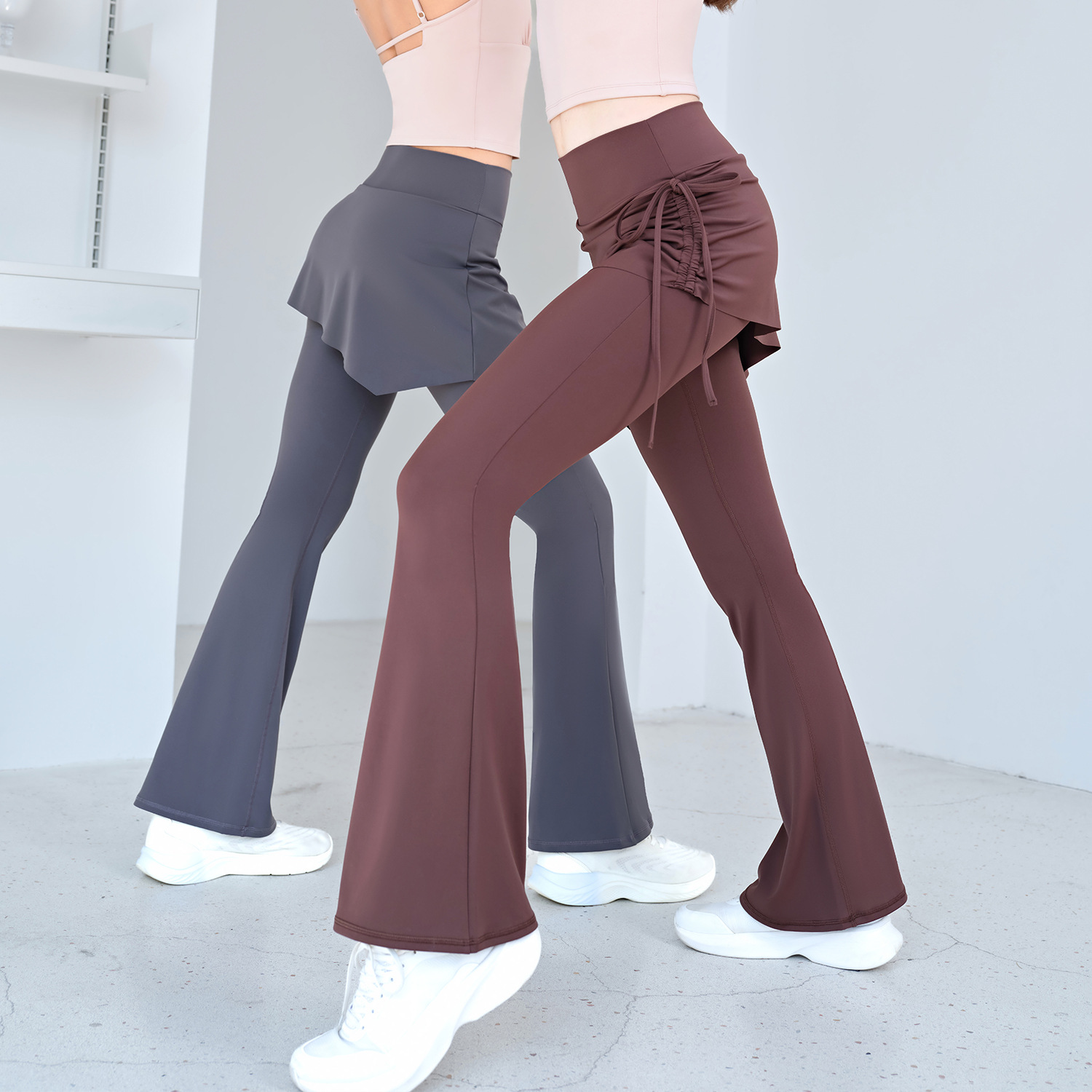 High Waist Flared Yoga Skort f - Pilates Yoga Roma recension och pris